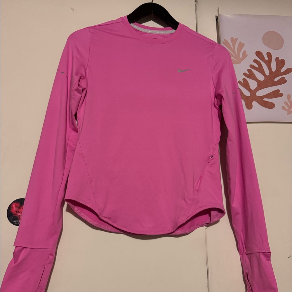 Nike Women's Vibrant Pink Long Sleeve Tee